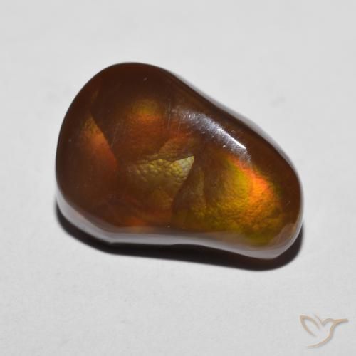 6.88克拉天然火玛瑙，花式切割，不透明