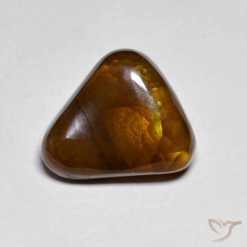 4.36ct 天然 彩色 火玛瑙, 胖三角形, 不透明