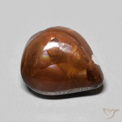 5.90ct 天然 彩色 火玛瑙, 梨形, 不透明