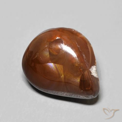 5.90克拉天然火玛瑙，梨形，不透明