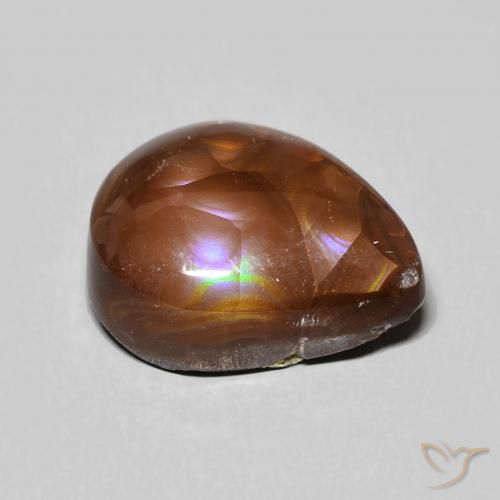5.90克拉天然火玛瑙，梨形，不透明
