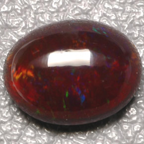 3.35克拉天然多色火欧泊，透明，12.2×9.5毫米，透明/半透明