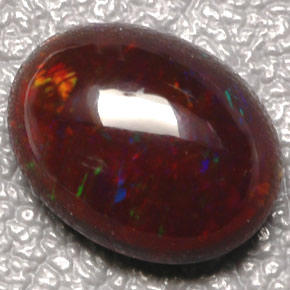 3.35克拉天然多色火欧泊，透明，12.2×9.5毫米，透明/半透明