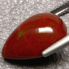 9.01克拉天然火蛋白石，梨形，不透明
