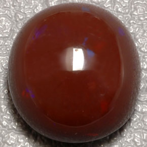 10.31克拉天然多色火欧泊，椭圆形切割，15×13.9毫米，不透明