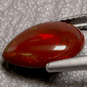 3.09克拉天然火蛋白石，梨形，不透明