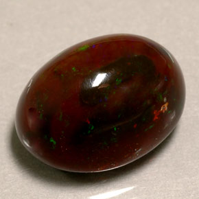 10.39克拉天然多色火欧泊，椭圆形切割，15.4×14毫米，不透明