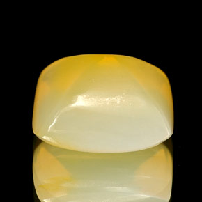 2.45克拉天然黄色火欧泊，透明，9.2×8.5毫米，透明/半透明