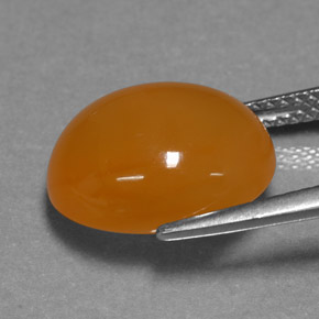 6.07克拉天然火蛋白石，椭圆形切割，半透明