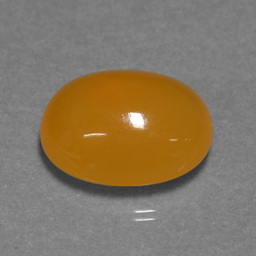3.93克拉天然橙色火欧泊，椭圆形切割，12.7×10毫米，半透明