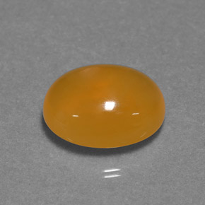 4.29克拉天然橙色火欧泊，椭圆形切割，12.8×10.2毫米，半透明