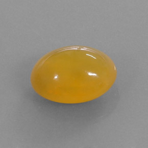 4.03克拉天然橙色火欧泊，椭圆形切割，12.4×9.9毫米，半透明