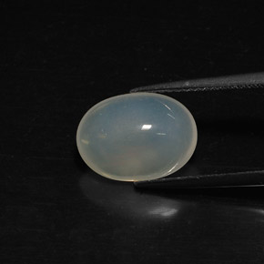 3.24克拉天然白色火欧泊，透明，12.5×9.2毫米，透明/半透明