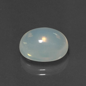5.60克拉天然白色火欧泊，椭圆形切割，13.7×10.5毫米，透明