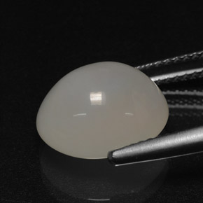4.41克拉天然白色火欧泊，椭圆形切割，12.3×10.5毫米，半透明