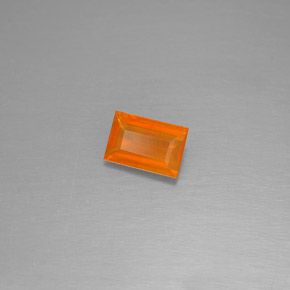 0.43克拉天然橙色火欧泊，透明，6.1×4.1毫米，透明/半透明