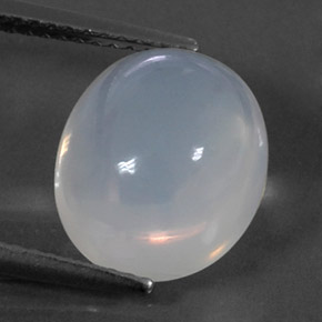 4.96克拉天然白色火欧泊，透明，11.9×10.3毫米，透明/半透明