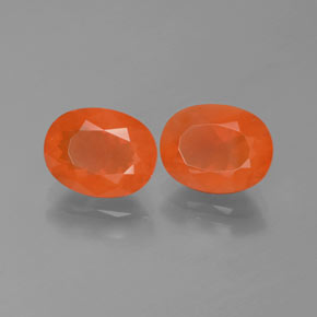 克拉天然火蛋白石，椭圆形切割，透明