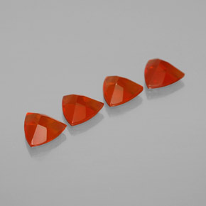 克拉天然火蛋白石，胖三角形，透明