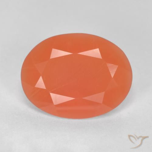 1.55ct 天然 浅红橙色 火蛋白石, 椭圆形, 透明