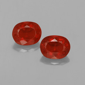 克拉天然火蛋白石，椭圆形切割，透明