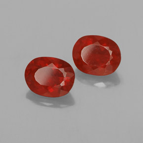 克拉天然火蛋白石，椭圆形切割，透明