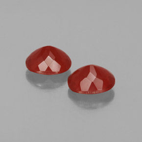 克拉天然火蛋白石，椭圆形切割，透明