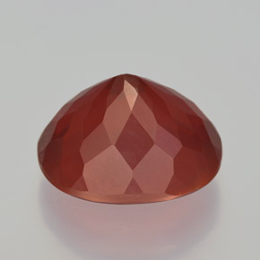 4.68克拉天然红色火欧泊，透明，12.8×10.9毫米，透明/半透明