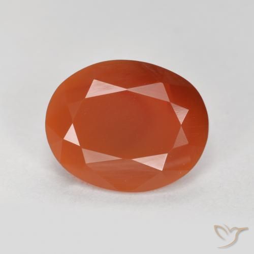 1.74ct 天然 红灯 火蛋白石, 椭圆形, 半透明