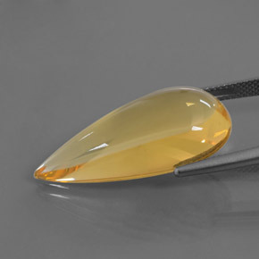 15.86克拉天然火蛋白石，梨形，透明