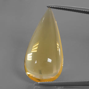18.36克拉天然火蛋白石，梨形，透明