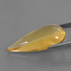 18.36克拉天然火蛋白石，梨形，透明