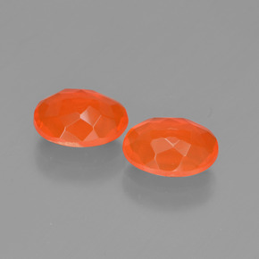 克拉天然火蛋白石，椭圆形切割，透明