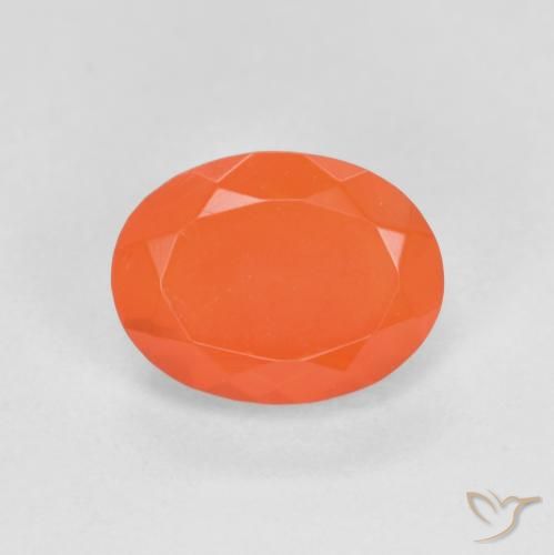0.78ct 天然 亮橙色 火蛋白石, 椭圆形, 半透明