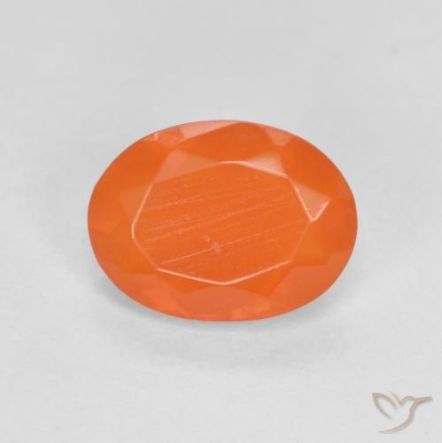 0.77ct 天然 亮橙色 火蛋白石, 椭圆形, 半透明