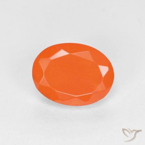 0.71ct 天然 亮橙色 火蛋白石, 椭圆形, 半透明