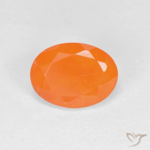 0.70ct 天然 亮橙色 火蛋白石, 椭圆形, 半透明