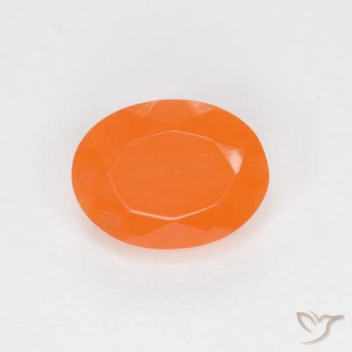 0.62ct 天然 中橙 火蛋白石, 椭圆形, 半透明