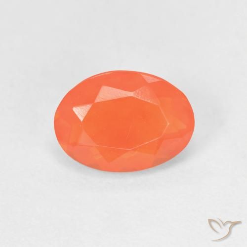 0.66ct 天然 亮橙色 火蛋白石, 椭圆形, 透明