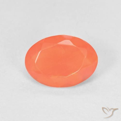 0.55ct 天然 亮橙色 火蛋白石, 椭圆形, 透明