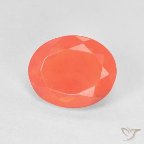 1.62ct 天然 亮橙色 火蛋白石, 椭圆形, 透明
