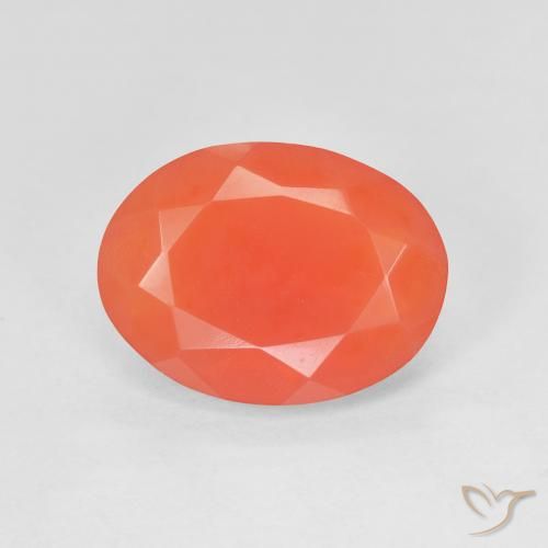 2.74ct 天然 中红 火蛋白石, 椭圆形, 透明