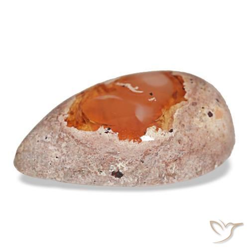 8.64克拉天然多色火欧泊，梨形，19.6×12.6毫米，不透明