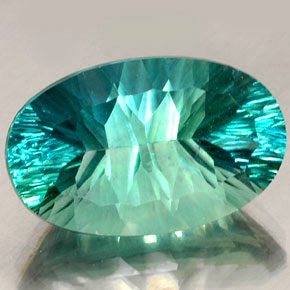 25.96克拉天然多色萤石，椭圆形切割，23.5×14.9毫米，VVS-VS