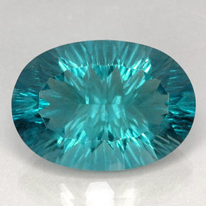 47.22克拉天然萤石，椭圆形切割，27.5×19.5毫米，VVS