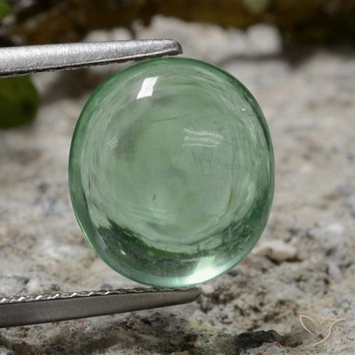 4.75ct 天然 浅绿色 萤石, 椭圆形, 透明