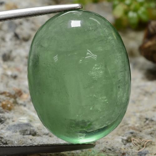 32.31ct 天然 浅绿色 萤石, 椭圆形, 透明