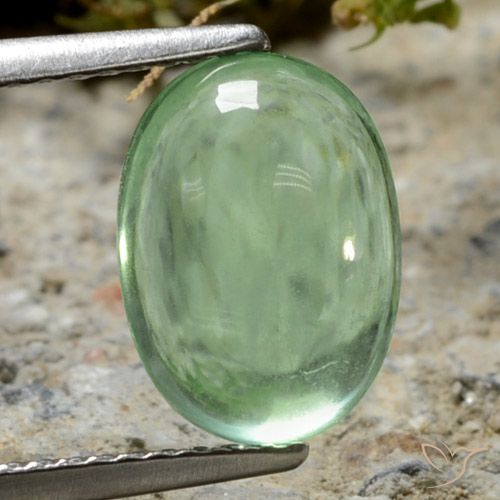 3.56ct 天然 中绿色 萤石, 椭圆形, 透明