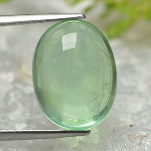8.59ct 天然 浅绿色 萤石, 椭圆形, 透明