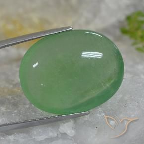 46.27克拉天然萤石，椭圆形切割，半透明